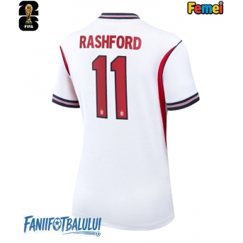 Anglia Marcus Rashford #11 Echipament de Fotbal Replică Mondial 2026 Femei Acasa